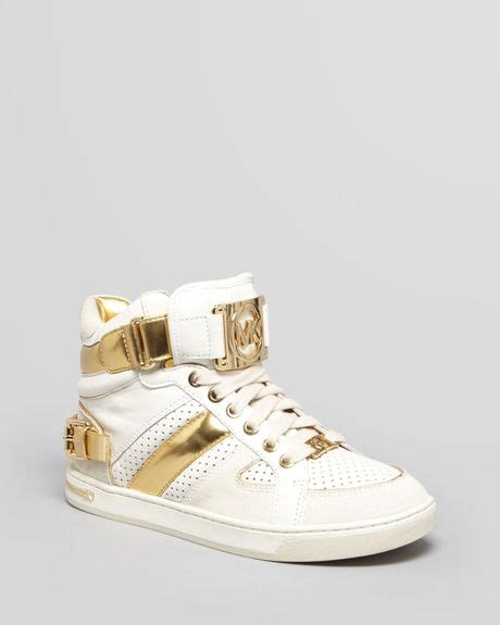 michael kors gold fulton high top sneakers|Michael Kors gold sneakers sale.